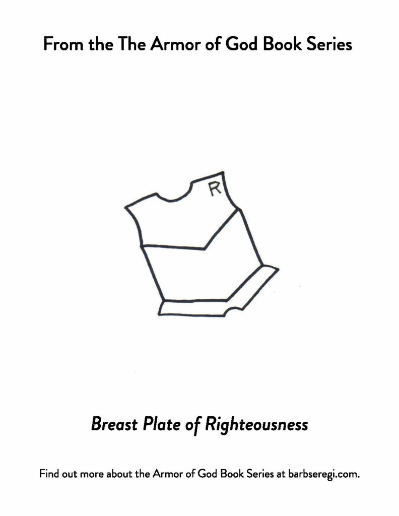 breast plate of righteousness coloring sheet