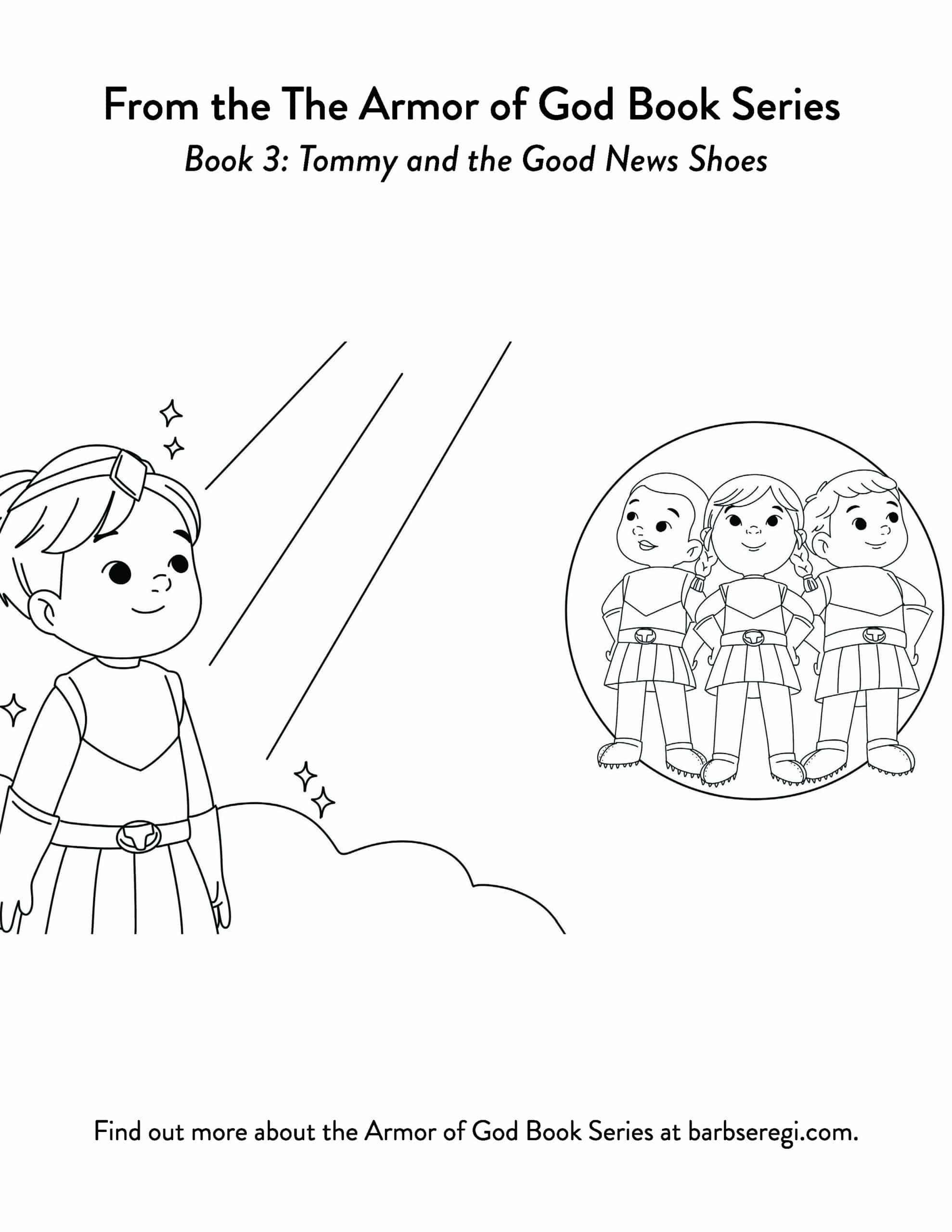 Tommy and the Good News Shoes Coloring Sheet 3