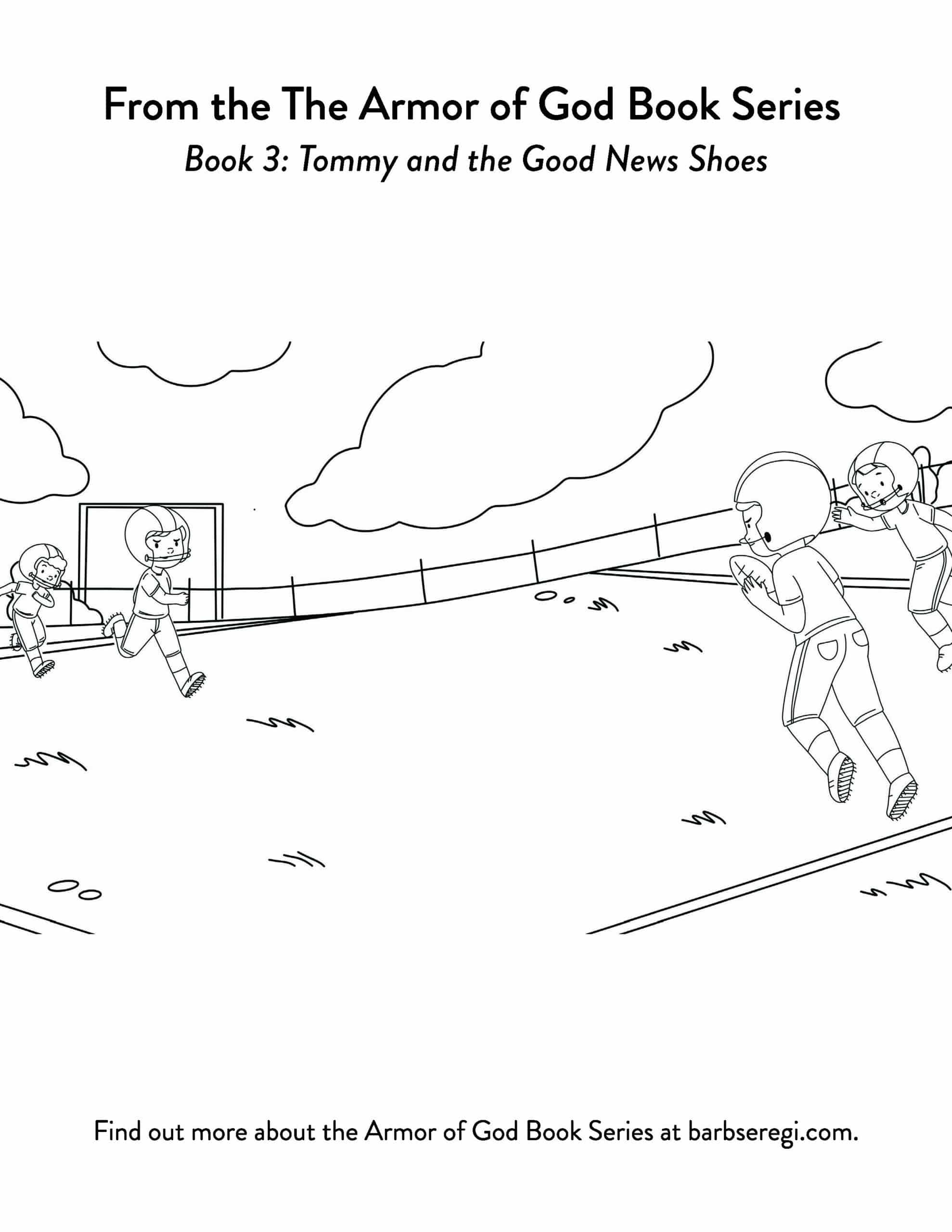 Tommy and the Good News Shoes Coloring Sheet 5