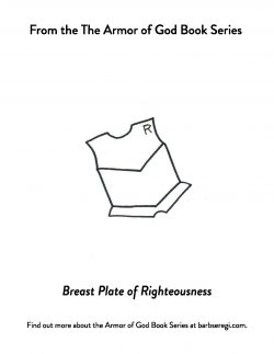 breast plate of righteousness coloring sheet