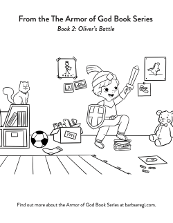Coloring Sheet 1 from the book Oliver's Battle