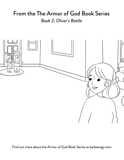 Coloring Sheet 5 from the book Oliver's Battle
