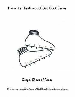 gospel shoes of peace coloring sheet